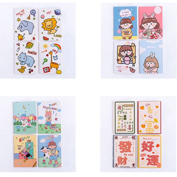 2022 Agenda Organizer A7 tamaño Cuaderno de notas para niños con dibujos animados autoadhesivo