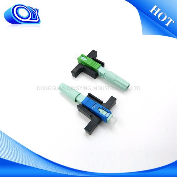 Blue / Green SC Type Fiber Optic Quick Connector SM Fiber Fast Connector Telecommunication Network