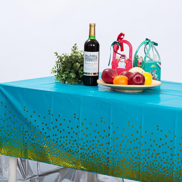 5ft Plastic Rectangle Table Cloths Oilproof Disposable Plastic Table Covers