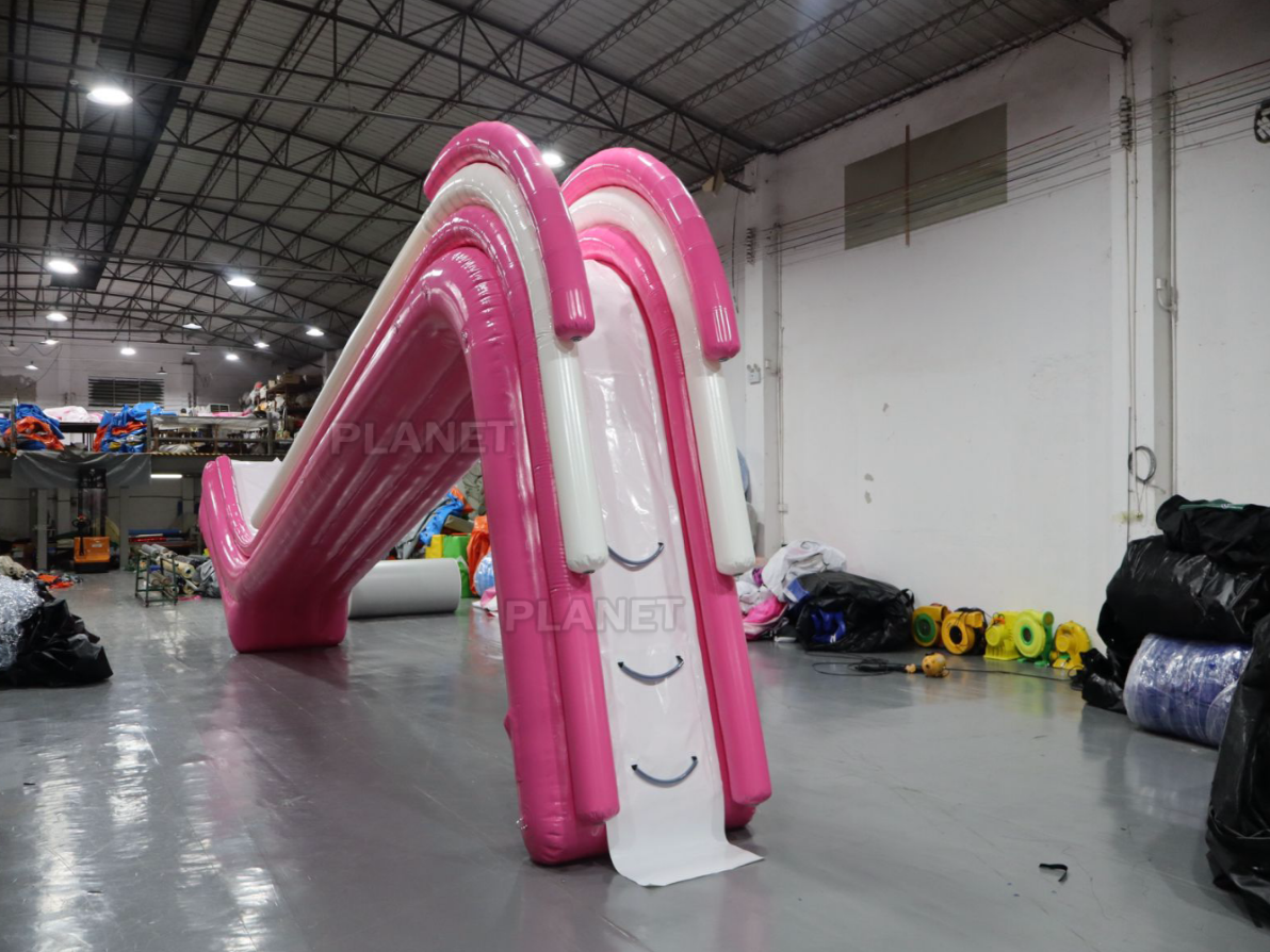 Customized Floating Inflatable Yacht Water Slide Inflatable Dock Slide for Sea Lake