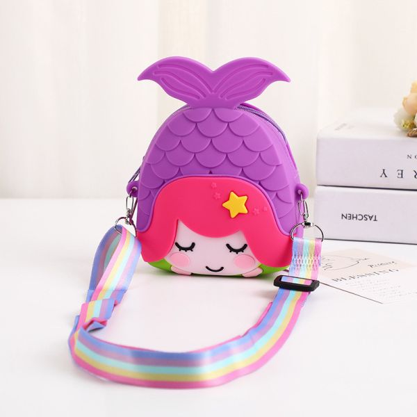 Рыбаки Детская кроссбоди сумка Монетка Сумка Силиконовый плечевая сумка Сумка с широким регулируемым ремнем Макияжная сумка Большая сумка