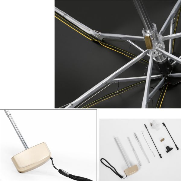 Summer Must-Have 5fold Mini Colorful Pocket Umbrella for Ladies 8k 19inch Fiberglass Ribs