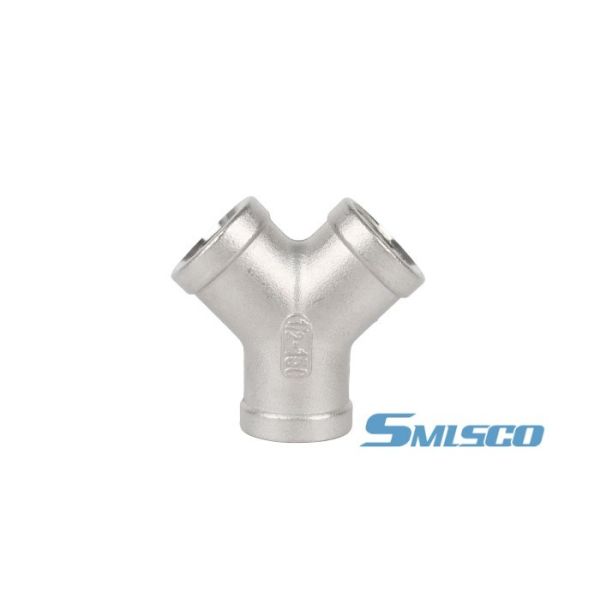 316 Stainless Steel Equal / Y Type Tee DN50 Threaded BSP Class 150