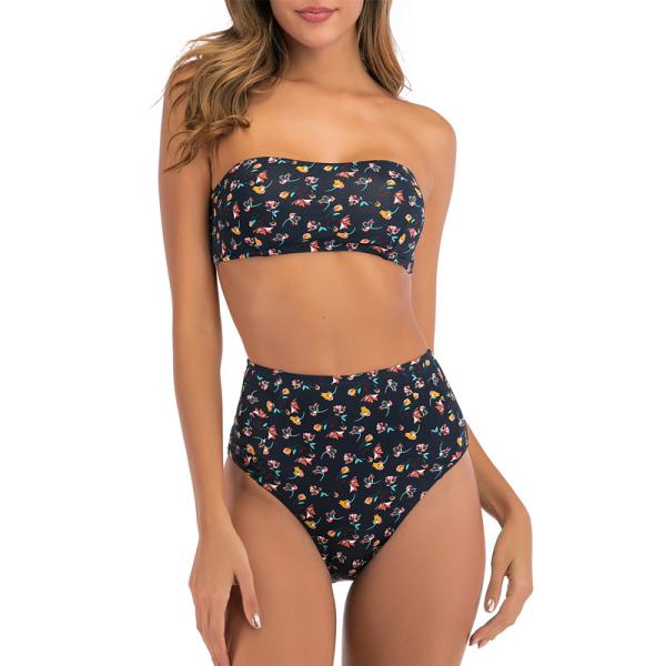 Eco Friendly Triangle Polyester Swim Suit Bikini Breathable Sustainable Backless Swimmwear