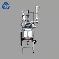 Réacteur en verre PTFE de double couche scellant le cadre d'acier inoxydable