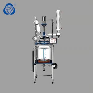 Double réacteur en verre revêtu précis, réacteur en verre de laboratoire adapté