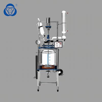 Double Layer Glass Reactor PTFE Sealing Stainless Steel  Frame