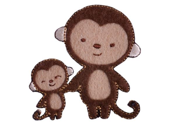 Wholesale Cutstom Design Iron on Applique Monkey Embroidery Badge For Children