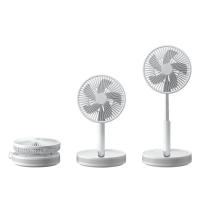 Fan pliable portative blanche 10000mAh en plastique tranquille avec 4 vitesses