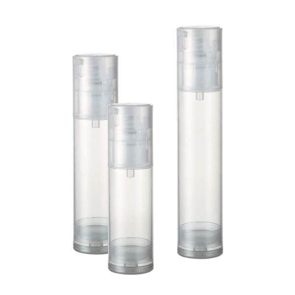 P6602-1 бутылка перемещения насоса одностеночного круга 15ml 30ml 50ml косметическая безвоздушная в материале PCR PP