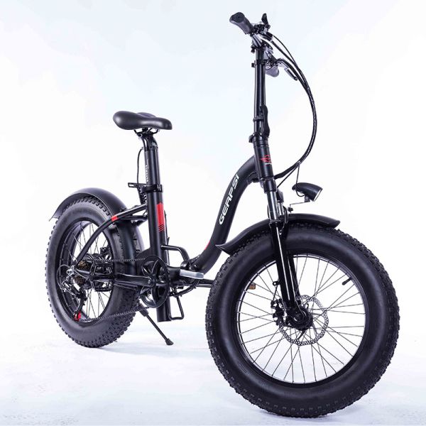 20 Inch Electric Folding Fat Bike 350w 36v Battery Waterproof In Rain