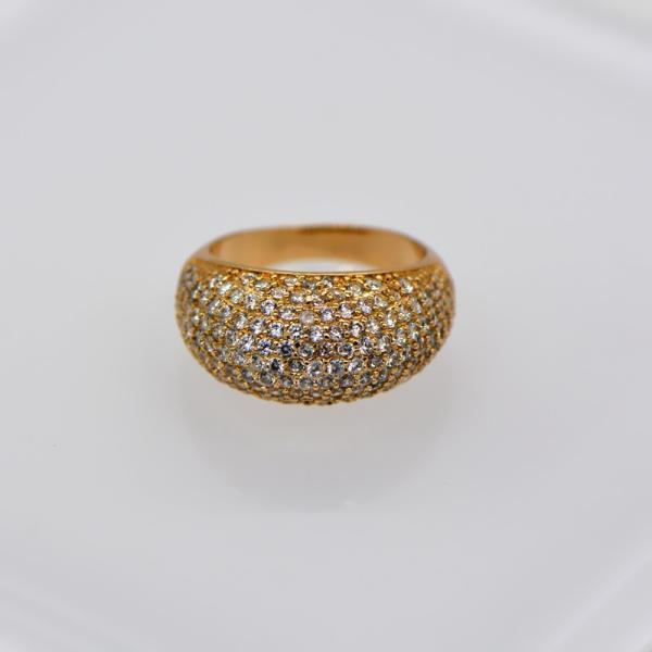 New trendy AAA+ Swiss Cubic Luxury Zircon crystal ring 18k gold plating jewelry gift