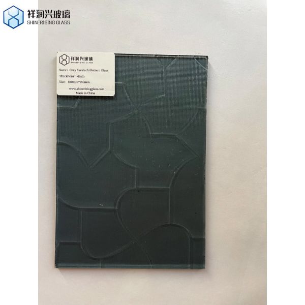 3mm 4mm 6mm Grey Tinted Moru Patterned Tempered Glass Fence Panels Toughened