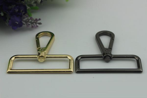 Zinc alloy silver gold big 50 mm metal spring swivel bolt snap hook for bags fitting