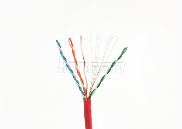 50U UTP chapeado ouro Cat5e remendam o cabo 24AWG revestimento de PVC de fio encalhado de 4 pares
