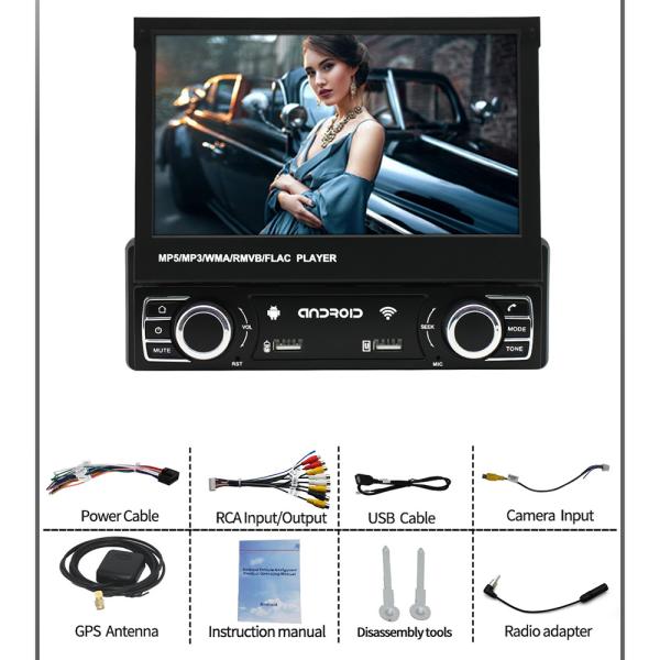 7 Inch Universal Android Car Radio Player Single Din Android Auto Head Unit GPS HD MP5