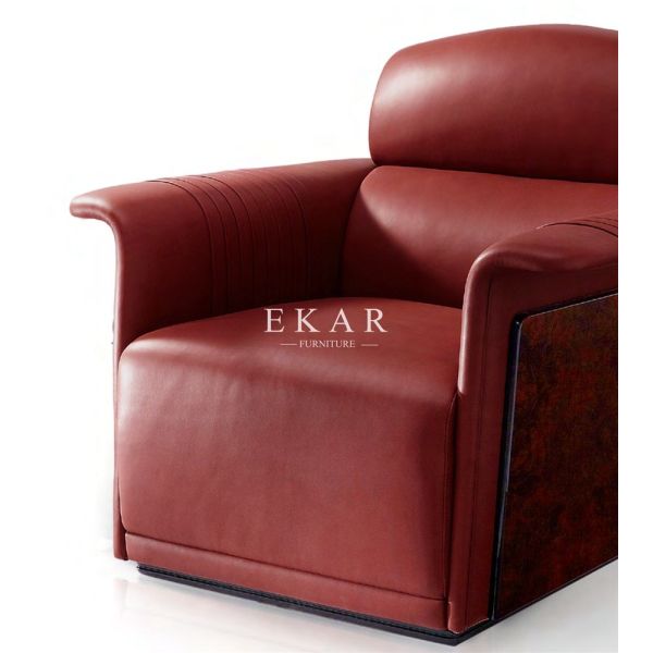 Cream And Red Colored Living Room Set Buy Leather Sofa W021SF