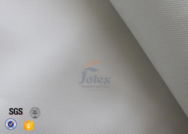 Pano resistente químico branco da cobertura do fogo da tela 490GSM da fibra de vidro do silicone