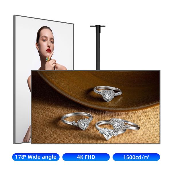 1000cd/m2 Brightness LCD Digital Signage Display Advertising Board 43 to 86 Inch Indoor