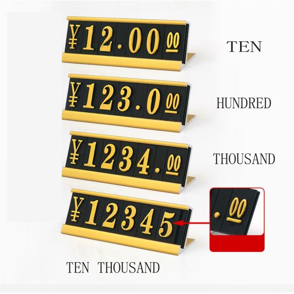 AaL-60-22 L 20 set Metal Base price tags for jewelry watches