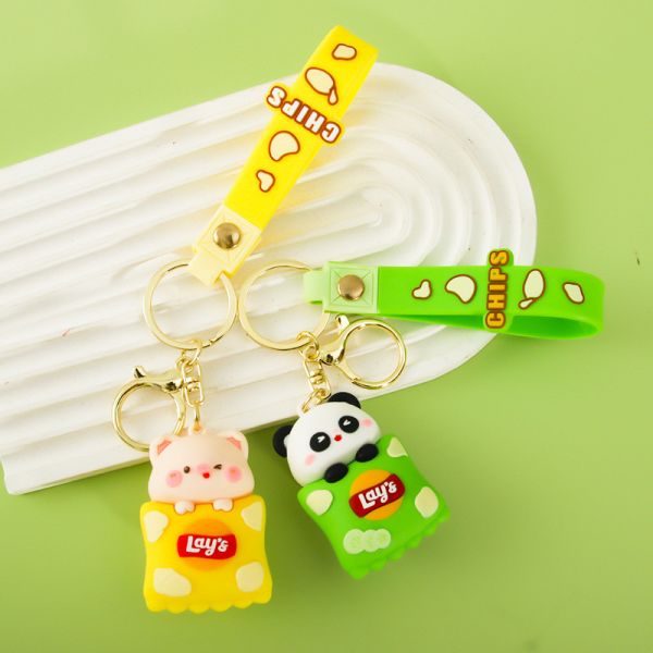 Панда на заказ ключевая цепочка заклинания для девочек дети резиновые сумки для животных рюкзак заклинание подвеска