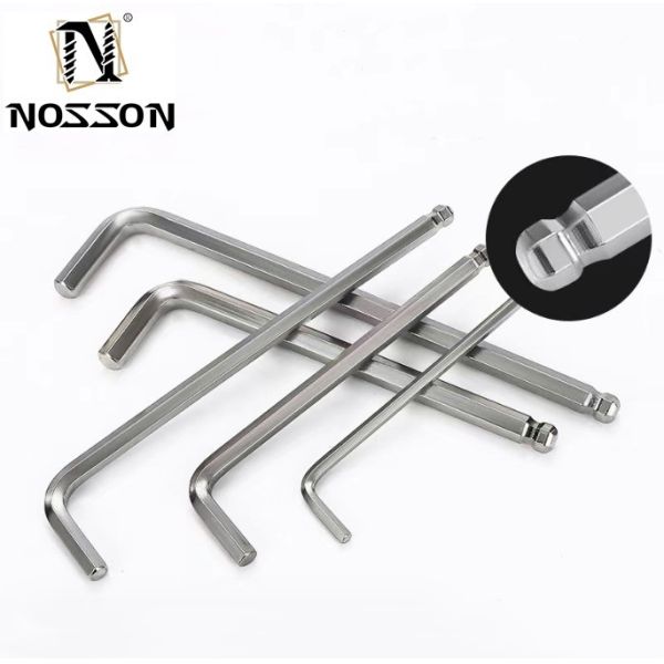 Chrome-plating Allen Hex Key Z and L Type Wrench 1.5mm 2mm 2.5mm 3mm 4mm 5mm 6mm 8mm 10mm for OBM Support Taily OEM Silver