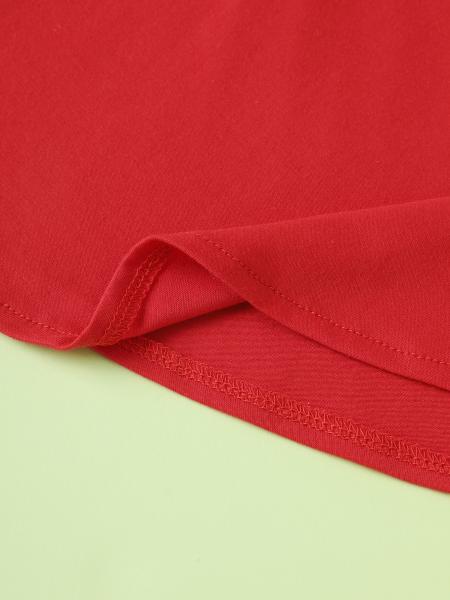 Meninas Red Short Skirts And Dresses With Love Heart Pattern em Poliéster Spandex