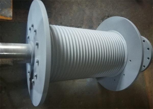 Q355b Material Lbs Grooved Drum With Shaft Block For Towing Winch