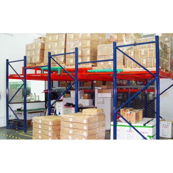 Push Back Pallet Racking High Density Warehouse Storage Racking Push Back Rack