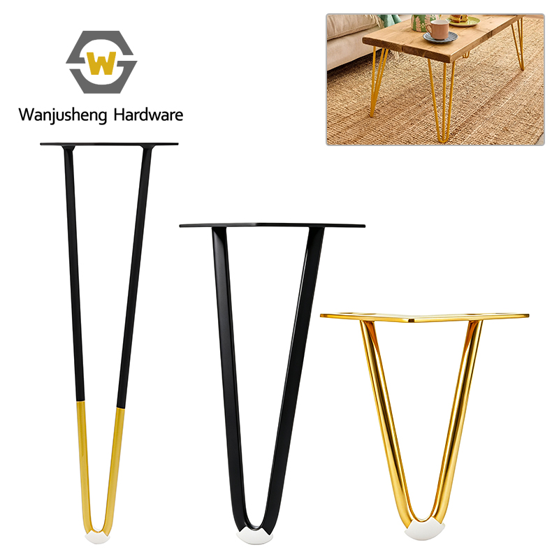 Modern Minimalist Three-wire Iron Hairpin Table Legs V-shape Metal Support Coffee Table Computer Desk Dining Table Wrought-iron