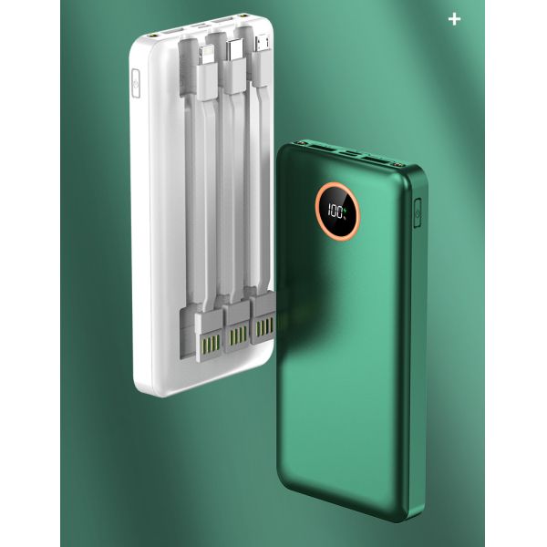 New Arrival Fast Charging Battery Display Power Bank Portable Mobile Phone Power Bank 10000mah With Charging Cable