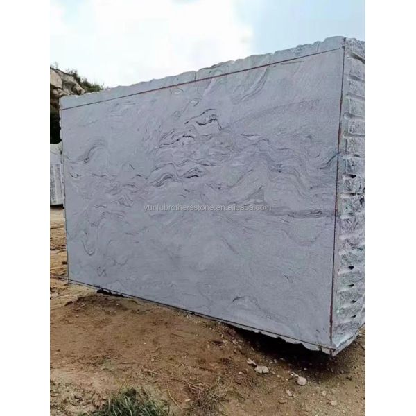 Low Per Square Foot Viscon White Granite Slabs for Modern Villa Exterior Wall Cladding