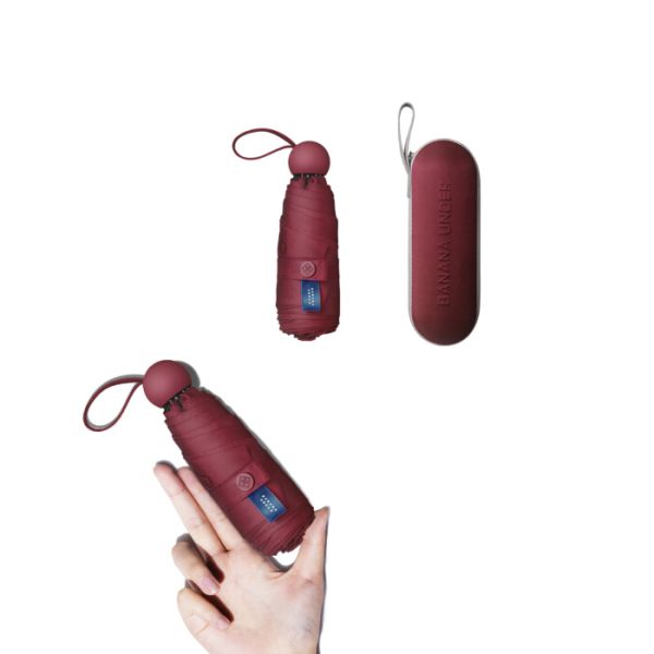 5 Folding Eva Umbrella 8 Ribs Metal Frame Compact Capsule umbrella