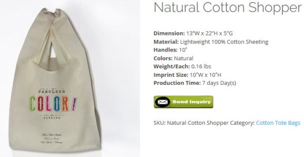 Natural Cotton Shopper, Lightweight Natural Cotton Cinch Bag, Lightweight Colored Cotton Tote, Colored Cotton Cinch Bag