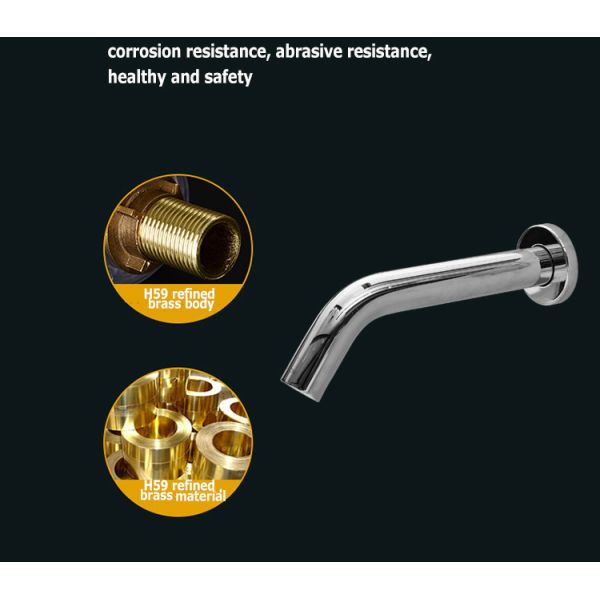 ARROW Brand Hospital Sensor Automatic Faucet with Ceramic Valve Core for Hot and Cold Water Wall Mount Touchless Basin Mixer