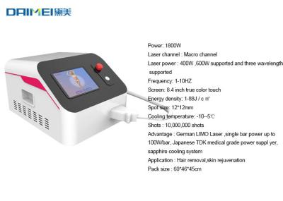Compact Salon Laser Hair Removal Machine 808nm 755nm 1064nm Permanent Epilator