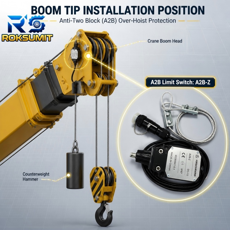 A2B-Z Crane Hoist Height Limit Switch & Over-Hoist Protection Sensor for XCMG Truck Crane
