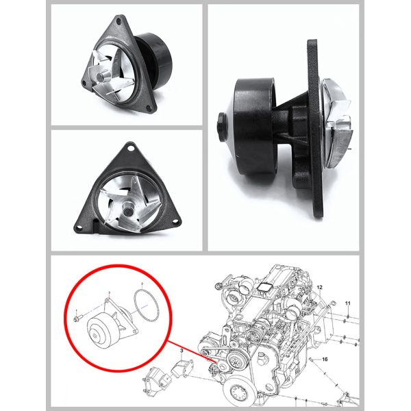 60017643 Diesel Engine Water Pump , 4934058 WP9101 Diesel Driven Water Pumps