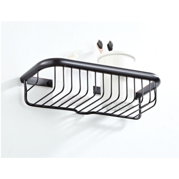 black Bronze Bathroom Towel Rack  Metal Wire Shelf Organizer Storage