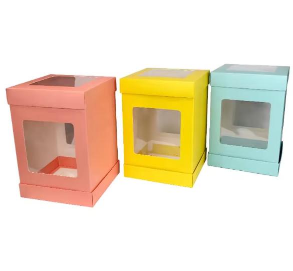 6 8 10 12 14 インチ 結婚祝い お気に入り 方形 高層ケーキ 紙箱 カスタム