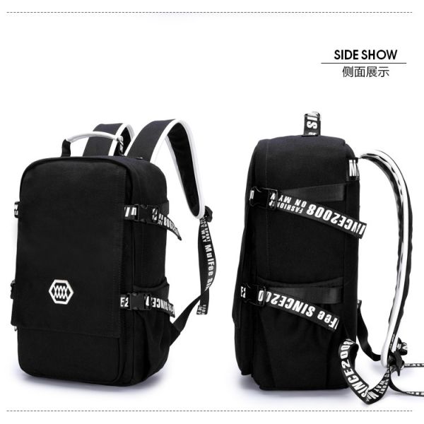 New men's shoulder bag canvas backpack schoolbag Korean high school students leisure travel computer bag