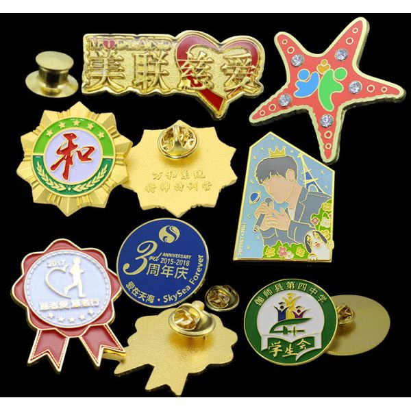 Custom Hard Enamel & Color Epoxy Pins - Magnetic Flower Love Design Metal Badges, Eco-Friendly (Factory Wholesale)
