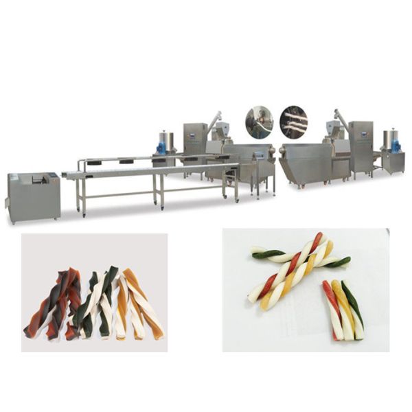 Chewing Gum Snacks Extrusion Machine Pet Favorite Double Color Dog Treats