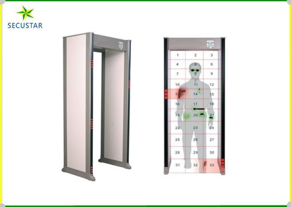 Advanced Digital Signal Processing Door Frame Metal Detector PD6500 33 Zone Alarm LCD Display