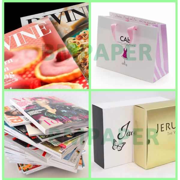 300 грамм 2 стороны высокая глянцевая покрытая бумага для обложки журнала 720 x 1020 мм