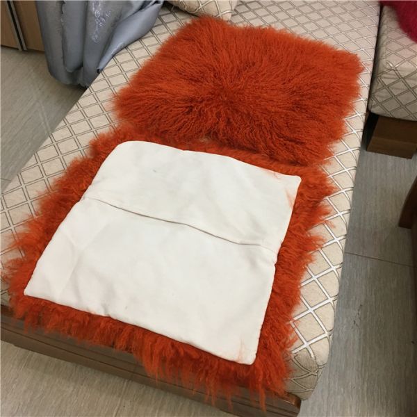mongolian lamb pillow mongolian wool pillow Mongolian Lamb Pillow Cover
