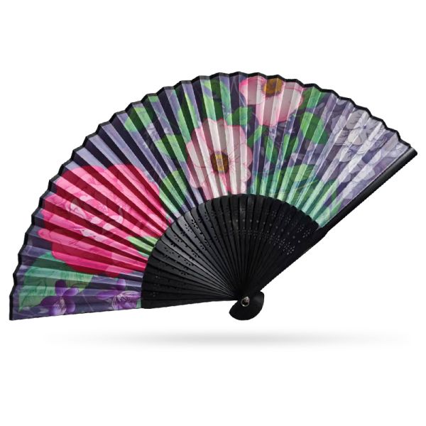 Fast Delivery Free Sample Factory Wholesale Cheap Price Paper Fabric Cloth Silk Hand Fan With Bamboo Handle Ribs