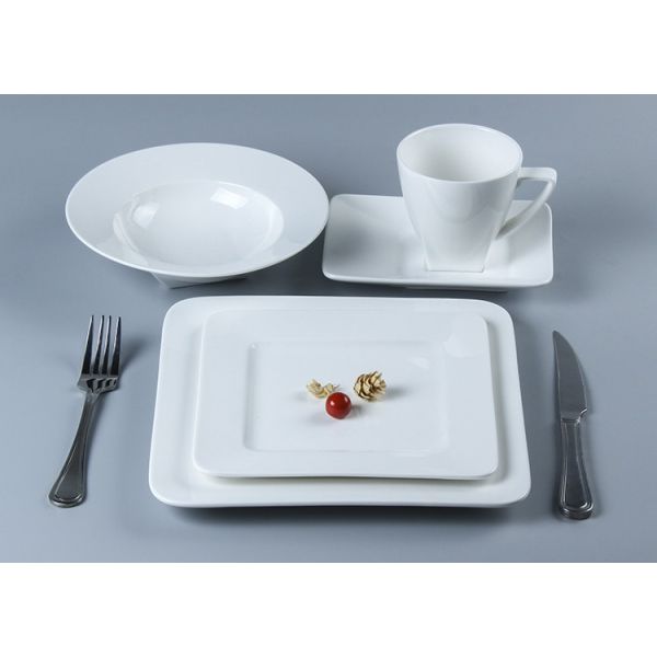 FDA Certificated Versatile 20pc Square Ceramic Dinner Set