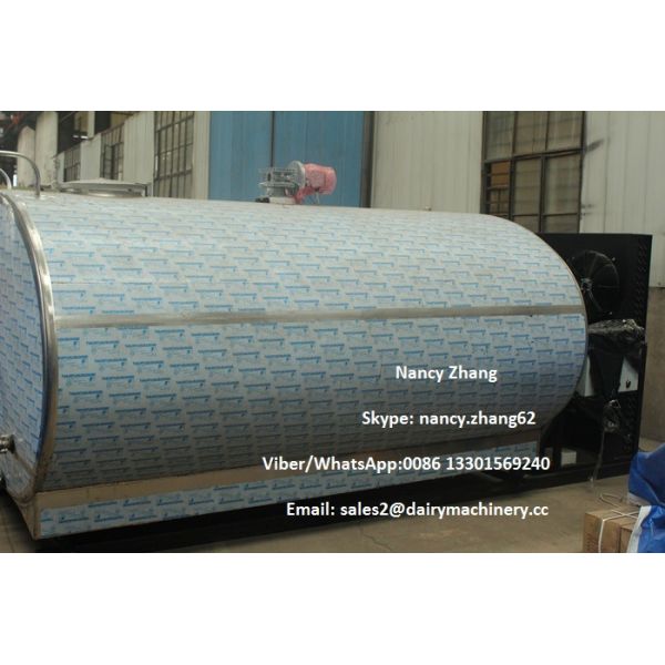 Dairy Cow Farm Milk Cooler Tank CE Certificate With 6000L Capacity