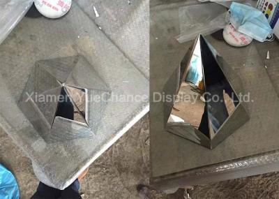 Smooth Surface Metal Christmas Decorations Customized Silver Color Cone